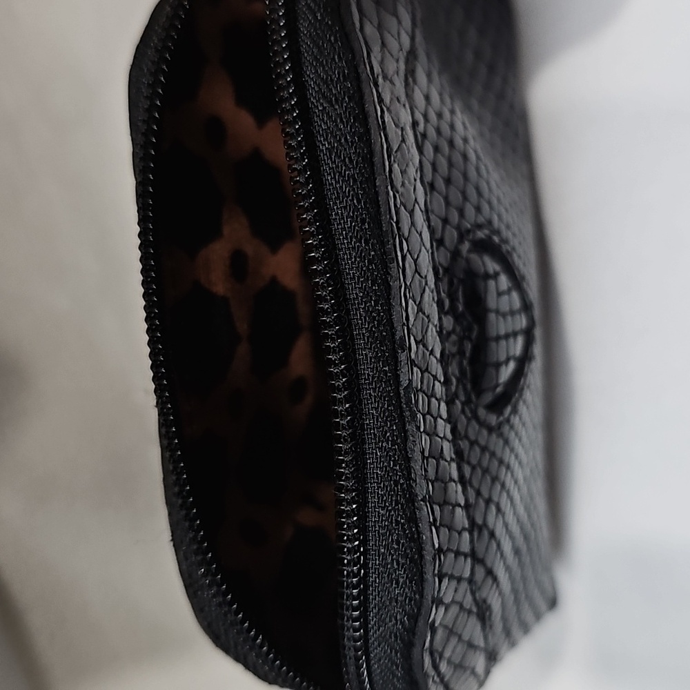 Brighton Black Leather Python Snakeskin Mini Wall… - image 6